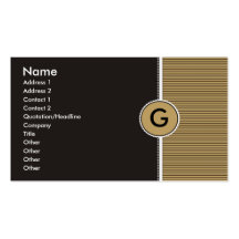 Monogram Stripe Business Card