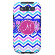 Monogram Summer Citrus Fruit Slices Chevron Samsung Galaxy S3 Case