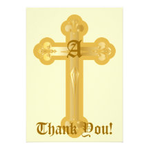 Monogram Thank You Card-Customize Invitations