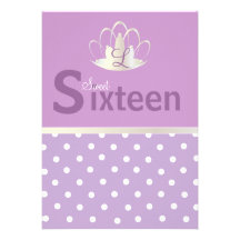 Monogram Tiara Sweet Sixteen Invitation!-Cust.