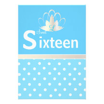 Monogram Tiara Sweet Sixteen Invitation!-Cust.