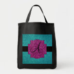 Monogram turquoise glitter bag