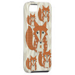 Monogram Vintage Fox Art Ivory Zig Zag iphone 5