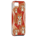 Monogram Vintage Fox Art Red Retro iphone 5