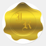 Monogram Wax Seal Wedding Stickers