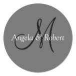 Monogram Wedding Envelope Seals Sticker