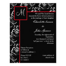 Monogram wedding Invitation