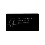Monogram Wedding RSVP Address Labels