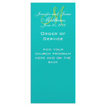 Monogram Wedding Service Church Programs Customized Rack Card