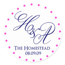 Monogram Wedding Sticker