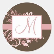 Monogram Wedding Stickers