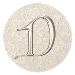 Monogram Wedding Stickers - letter D