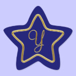 Monogram Y in 3D gold stickers