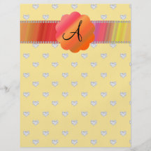 Monogram yellow diamond hearts flyer