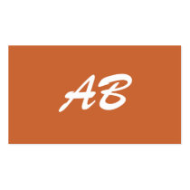 Monogram. Your custom initials. Brown White Business Card Template