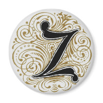 Monogram 'Z' in Gold - Magnet