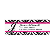 Monogram Zebra Print and Pink Lace