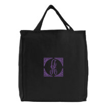 Monogrammable Embroidered Tote Bag