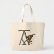 Monogramme A de gargouille Sacs Fourre-tout