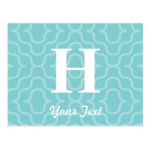 Monogramme contemporain fleuri - lettre H Carte Postale