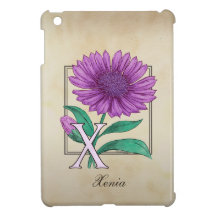 Monogramme de fleur de Xeranthemum Coque iPad Mini
