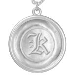 Monogramme de joint de cire - argent - le vieil an colliers
