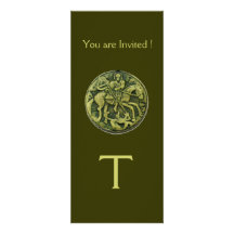 MONOGRAMME DE MÉDAILLON DE ST GEORGE ET DE DRAGON INVITATIONS
