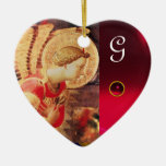 Monogramme de pierre gemme de coeur d'ARKHANGEL GA Décoration Pour Sapin De Noël