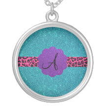 Monogramme de scintillement de turquoise bijouterie