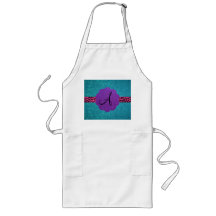 Monogramme de scintillement de turquoise tabliers