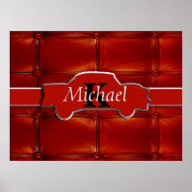 Monogramme de voiture de muscle de petit pain du r affiches