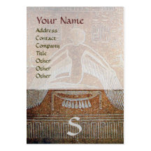 MONOGRAMME ÉGYPTIEN d'ISIS, blanc brun lumineux Carte De Visite