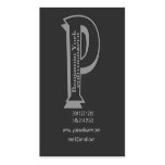Monogramme fait sur commande de photographe carte de visite