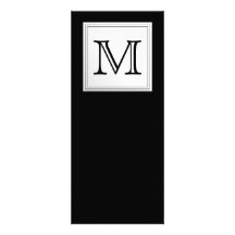 Monogramme fait sur commande imprimé. Gris noir et Faire-part Personnalisés