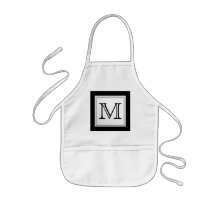Monogramme fait sur commande imprimé. Gris noir et Tablier