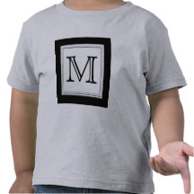 Monogramme fait sur commande imprimé. Gris noir et T-shirts