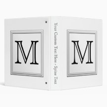 Monogramme fait sur commande imprimé. Noir et blan