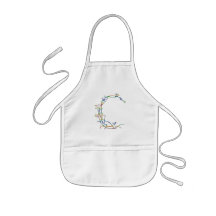 MONOGRAMME FLORAL C TABLIER