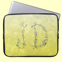 MONOGRAMME FLORAL JD housses pour ordinateur portable