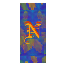 Monogramme, invitation de carte de calendrier