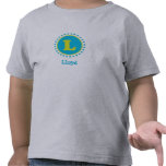 Monogramme L T-shirt de ciel et de chaux