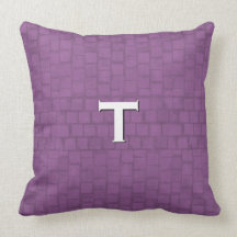 Monogramme ou initiale pourpre moderne de la mosaï oreillers