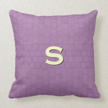 Monogramme ou initiale pourpre moderne de la mosaï oreiller