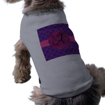 Monogramme pourpre de roses tee-shirts pour animaux domestiques