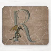 Monogramme R de gargouilles Tapis De Souris