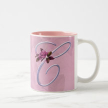 Monogramme rose C de roses Tasse