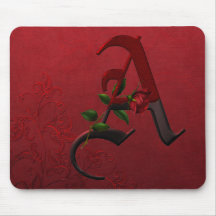 Monogramme rose gothique A Tapis De Souris