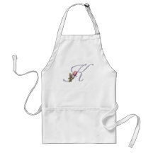 Monogramme rose K de roses Tabliers