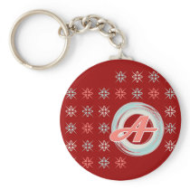 Monogrammed "A" Keychain
