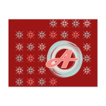Monogrammed "A" Postcard